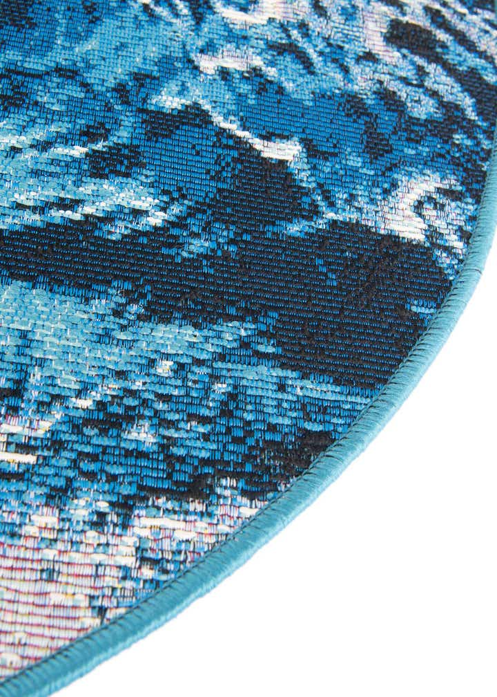 6' 1 x 6' 1 Easy-Clean Modern Indoor / Outdoor Round Rug