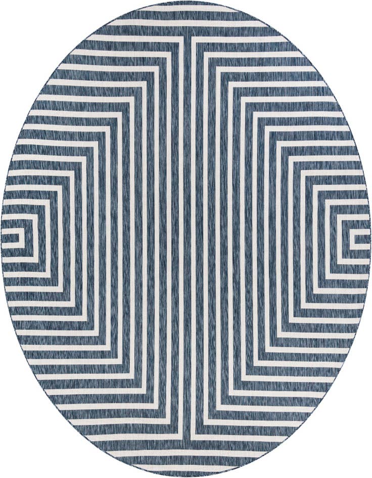 Detail image of 10' x 10' Easy-Clean Modern Indoor / Outdoor Round Rug
