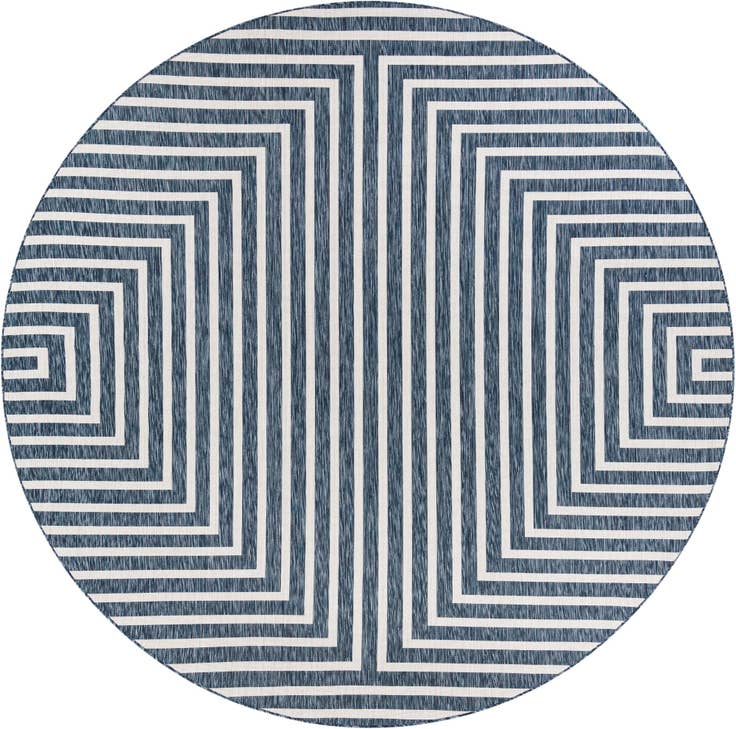 Detail image of 10' x 10' Easy-Clean Modern Indoor / Outdoor Round Rug