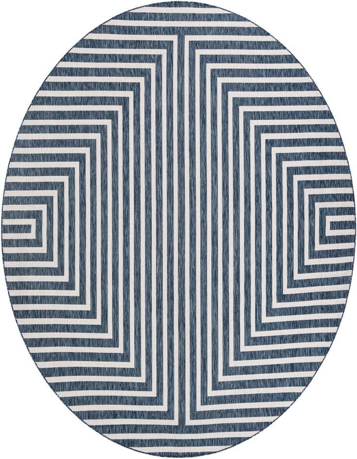 Detail image of 12' x 12' Easy-Clean Modern Indoor / Outdoor Round Rug