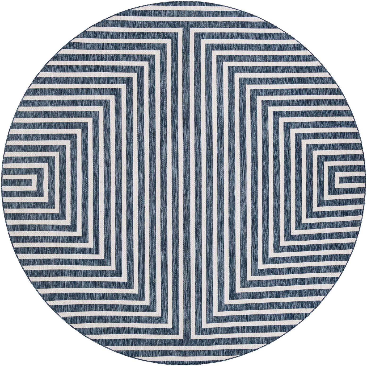12' x 12' Easy-Clean Modern Indoor / Outdoor Round Rug