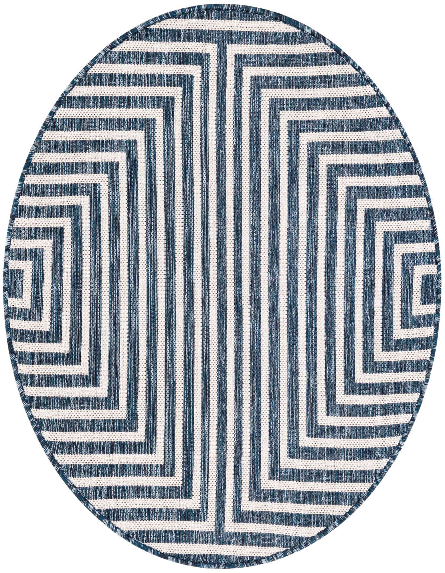 3' x 3' Easy-Clean Modern Indoor / Outdoor Round Rug