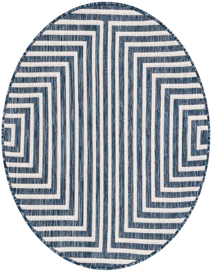 Detail image of 3' x 3' Easy-Clean Modern Indoor / Outdoor Round Rug