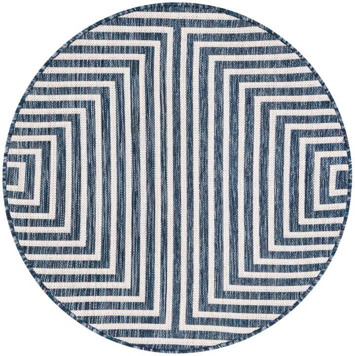 3' x 3' Easy-Clean Modern Indoor / Outdoor Round Rug