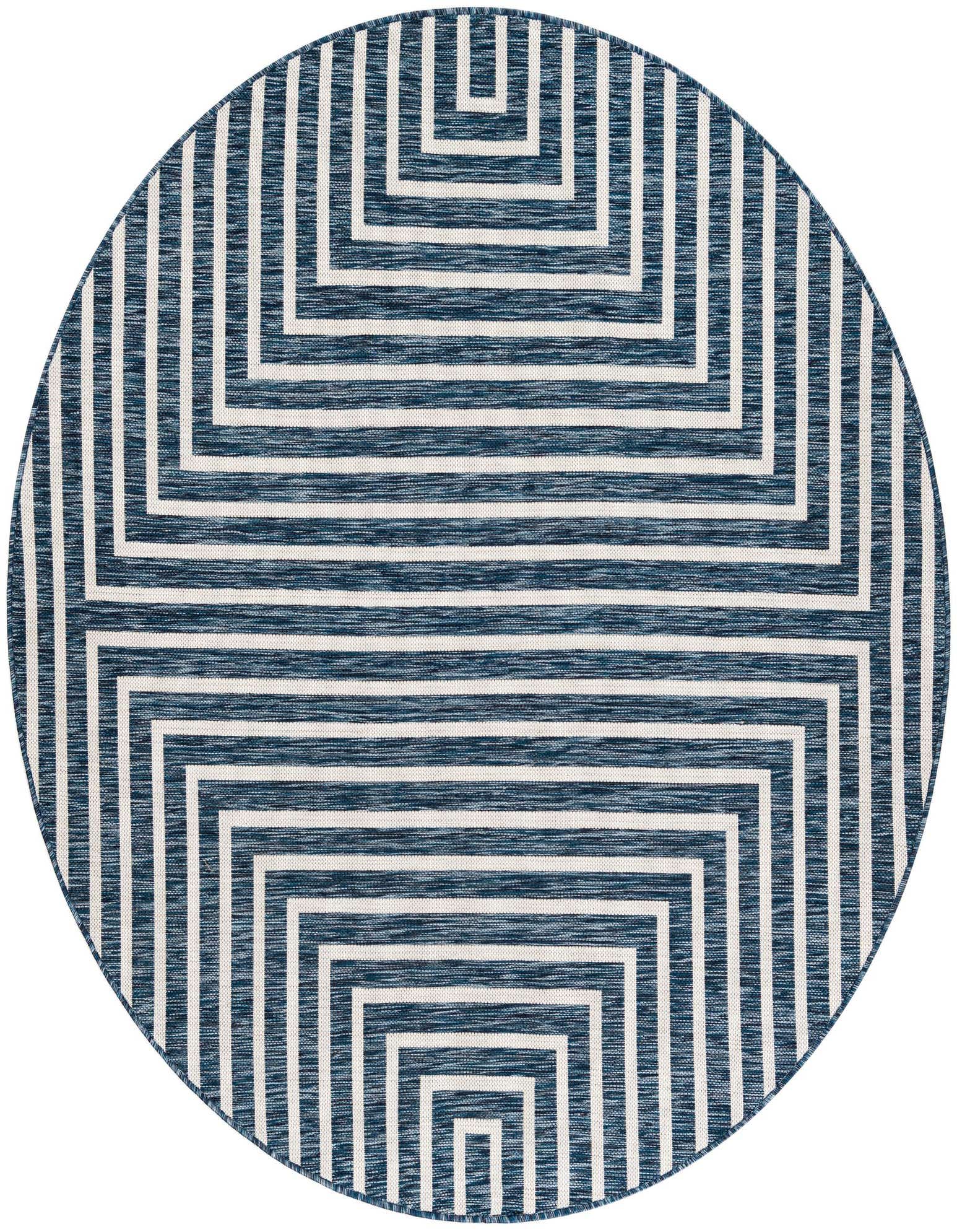 6' x 6' Easy-Clean Modern Indoor / Outdoor Round Rug