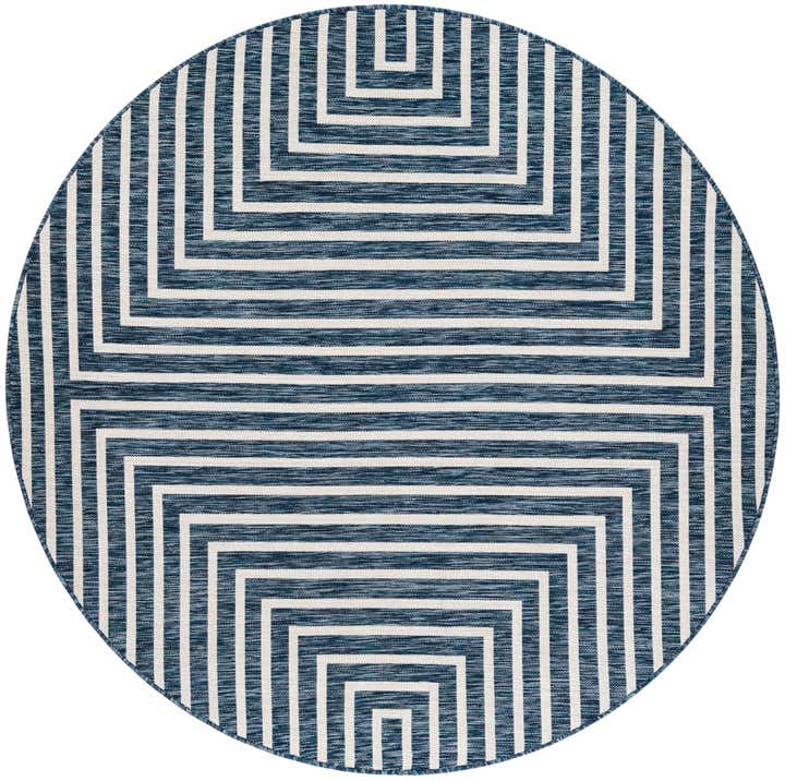 6' x 6' Easy-Clean Modern Indoor / Outdoor Round Rug
