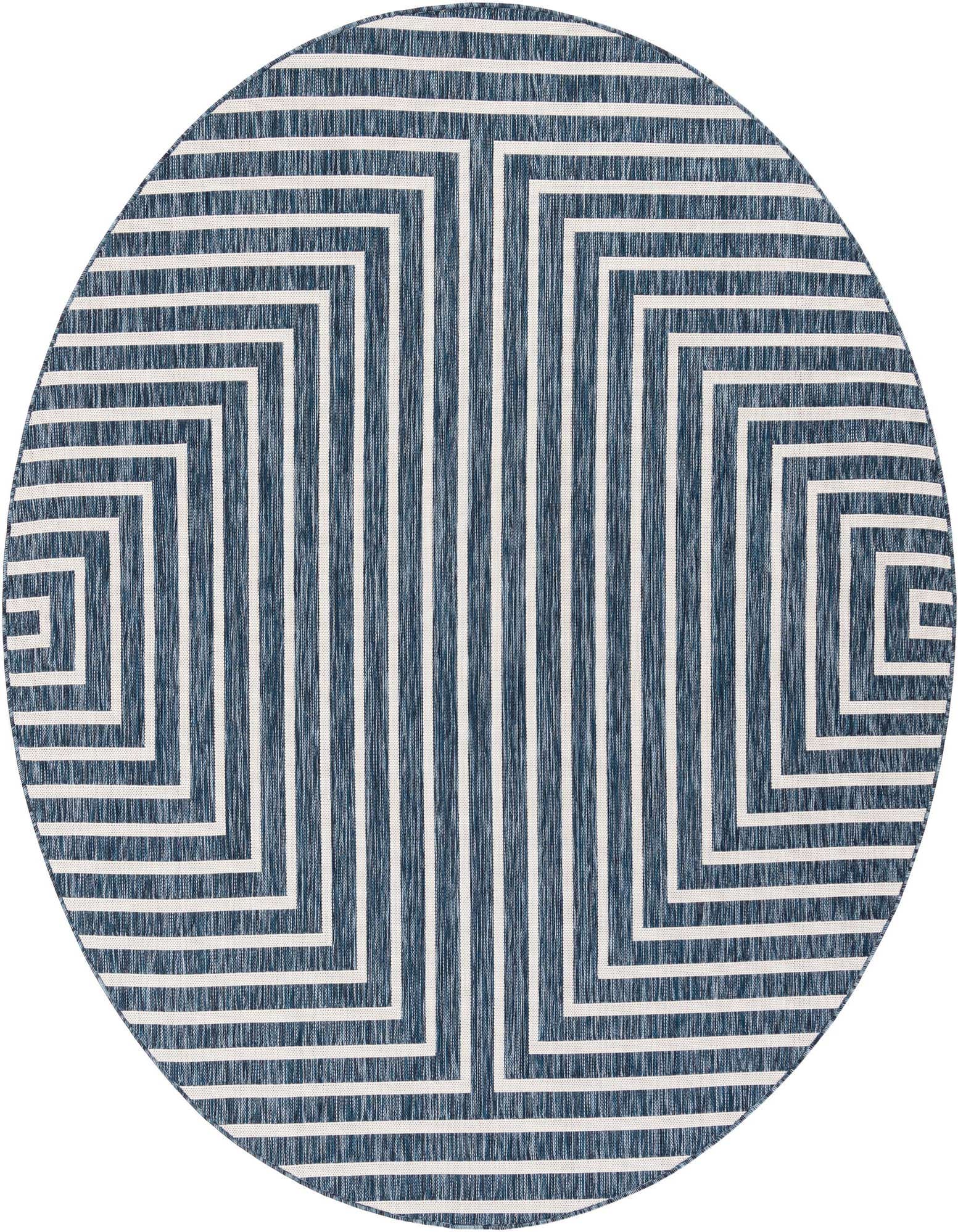 7' 10 x 7' 10 Easy-Clean Modern Indoor / Outdoor Round Rug