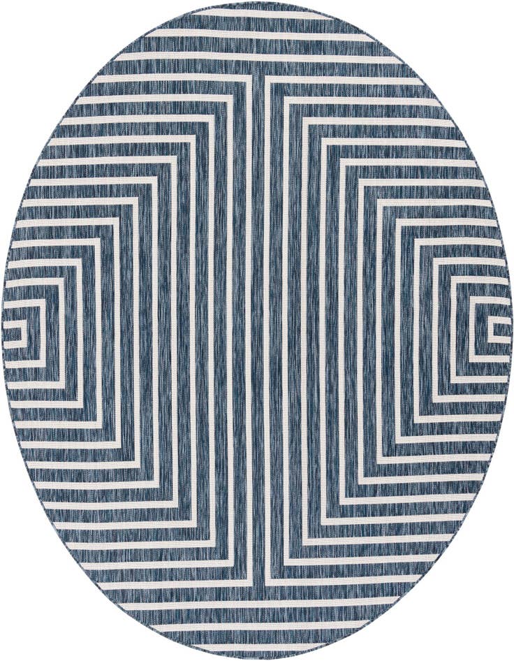 Detail image of 7' 10 x 7' 10 Easy-Clean Modern Indoor / Outdoor Round Rug
