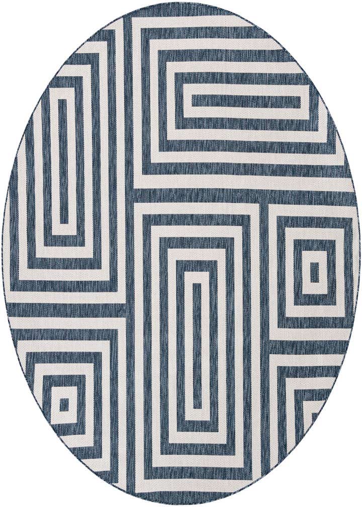 10' x 10' Easy-Clean Modern Indoor / Outdoor Round Rug
