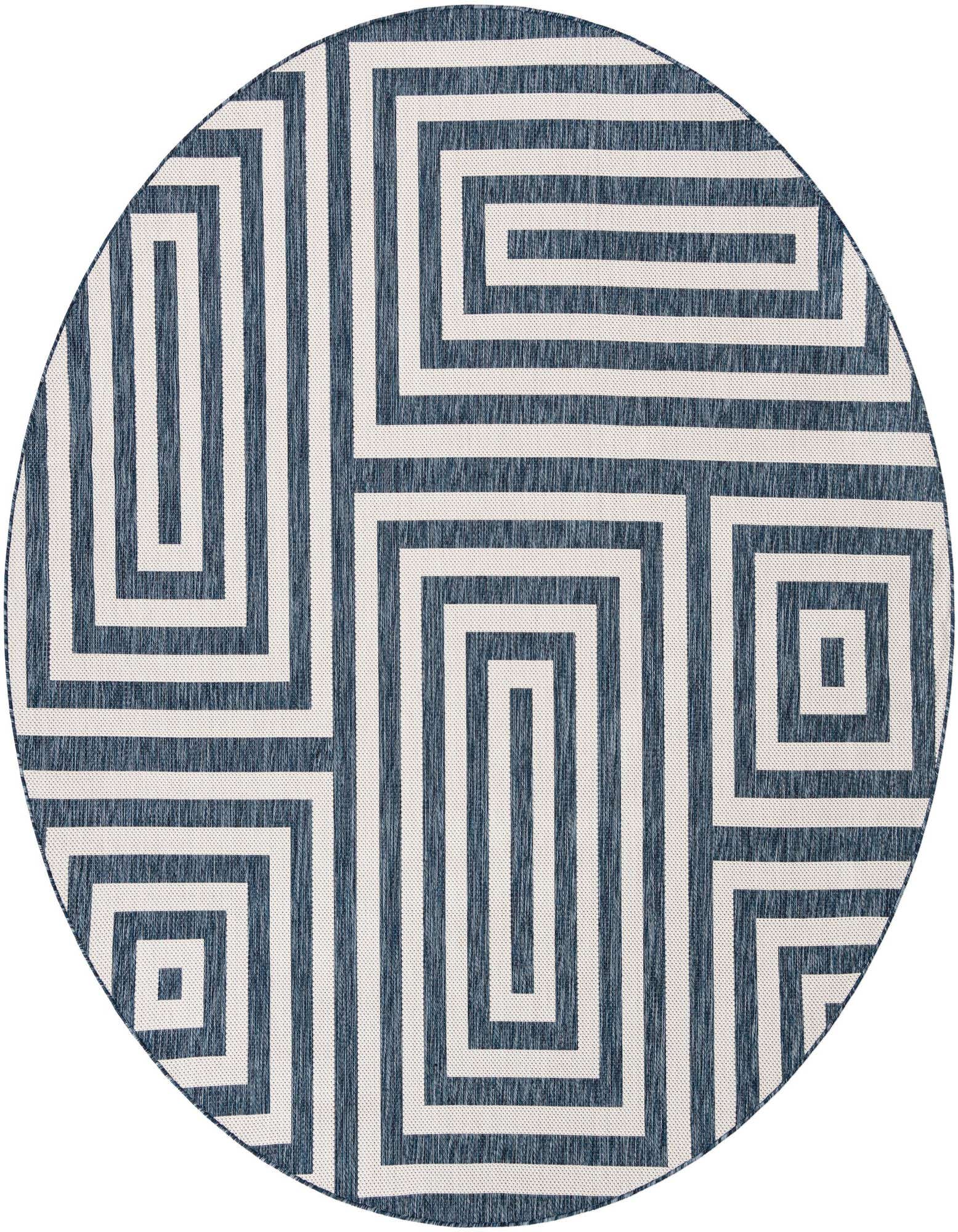 10' x 10' Easy-Clean Modern Indoor / Outdoor Round Rug