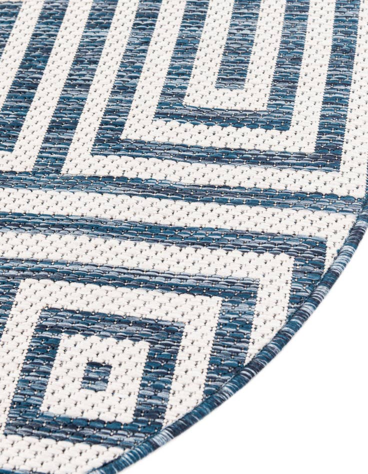 Detail image of 3' x 3' Easy-Clean Modern Indoor / Outdoor Round Rug