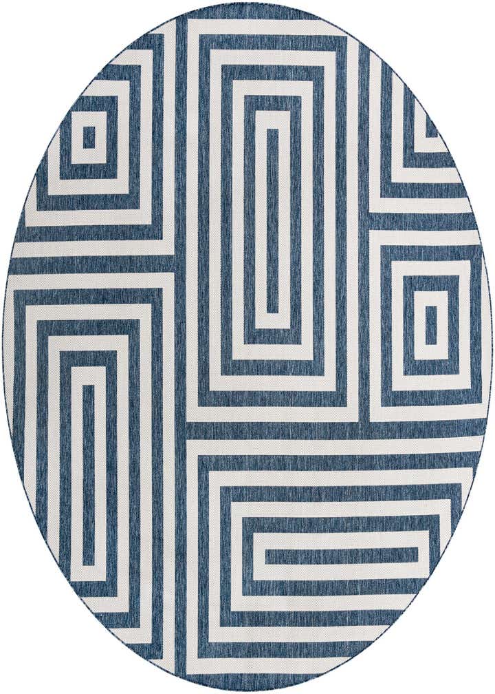 12' x 12' Easy-Clean Modern Indoor / Outdoor Round Rug