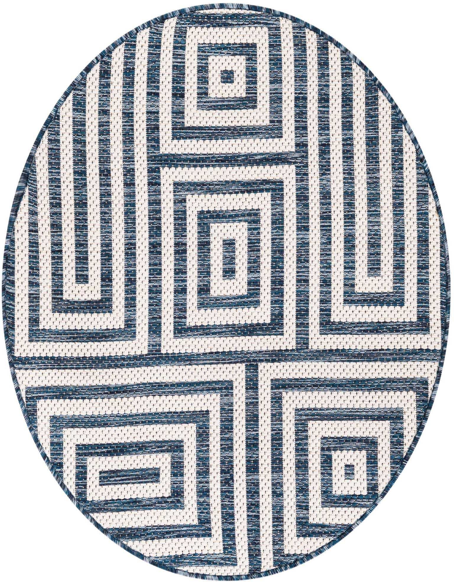 3' x 3' Easy-Clean Modern Indoor / Outdoor Round Rug