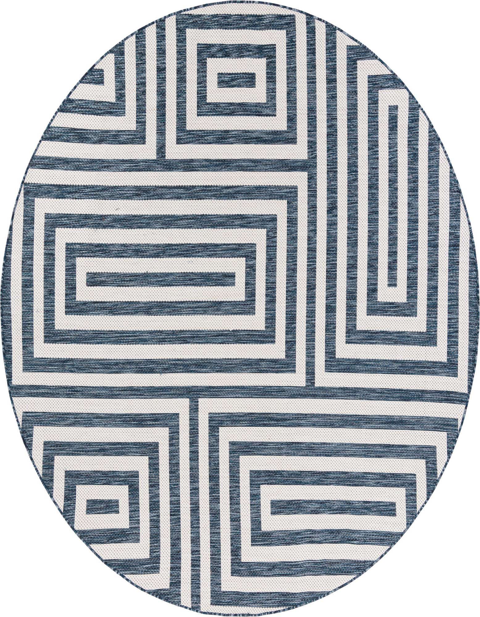 7' 10 x 7' 10 Easy-Clean Modern Indoor / Outdoor Round Rug