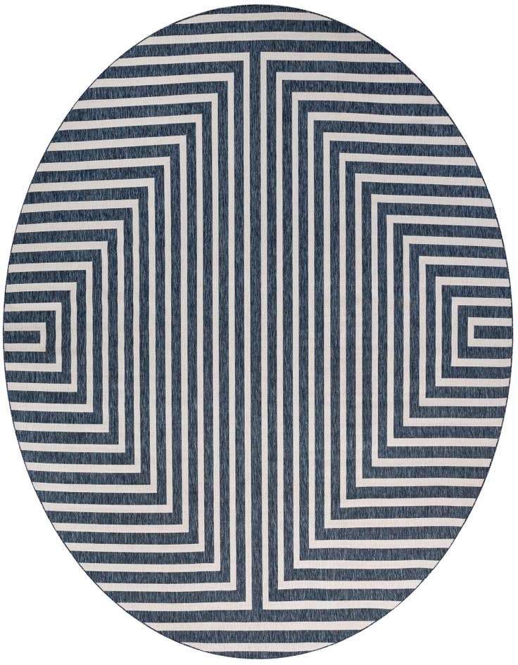 Detail image of 13' x 13' Easy-Clean Modern Indoor / Outdoor Round Rug