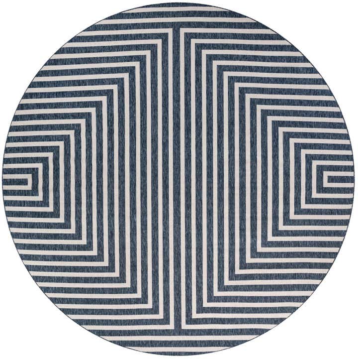 13' x 13' Easy-Clean Modern Indoor / Outdoor Round Rug