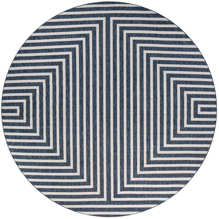 Detail image of 13' x 13' Easy-Clean Modern Indoor / Outdoor Round Rug