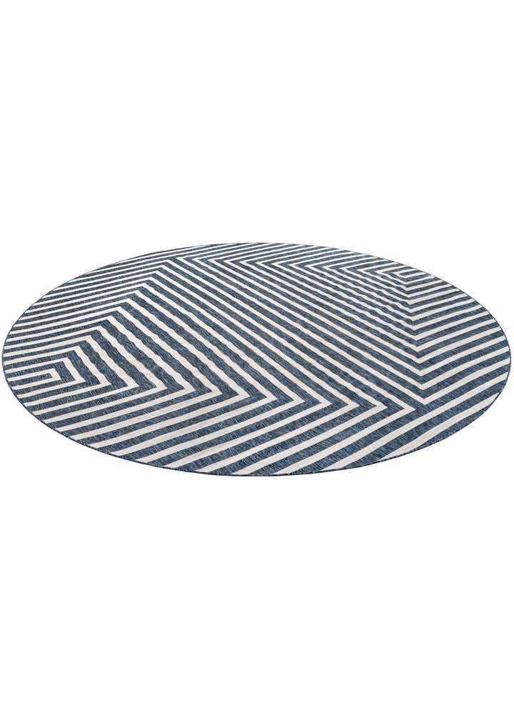 13' x 13' Easy-Clean Modern Indoor / Outdoor Round Rug