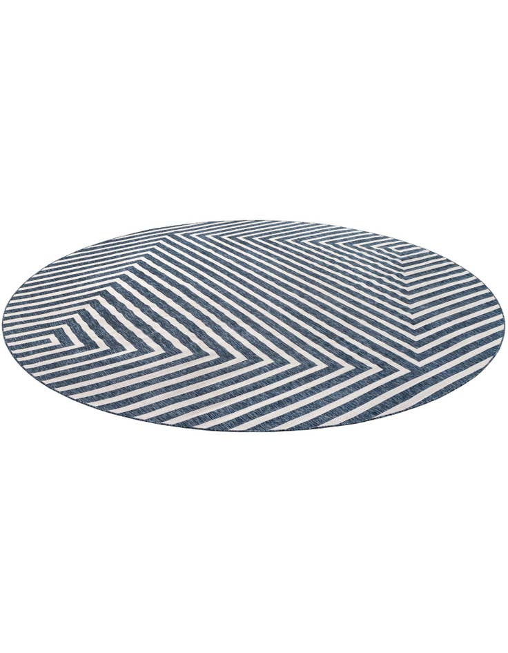 Detail image of 13' x 13'  Washable Modern Indoor / Outdoor Round Rug
