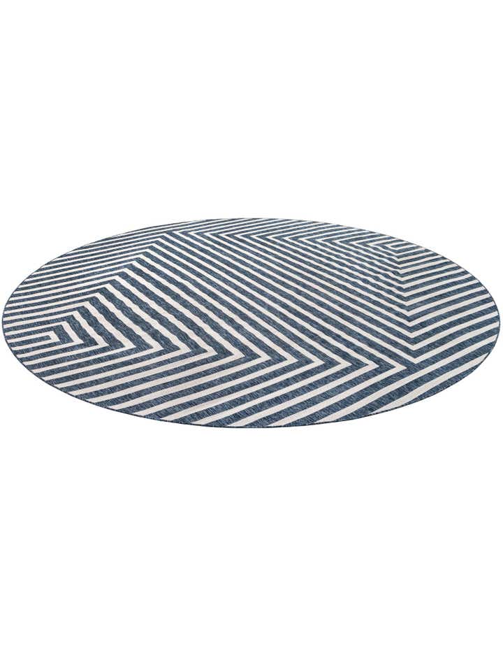 13' x 13' Easy-Clean Modern Indoor / Outdoor Round Rug