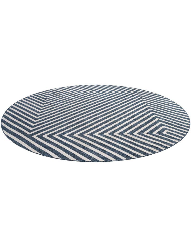 Detail image of 13' x 13' Easy-Clean Modern Indoor / Outdoor Round Rug