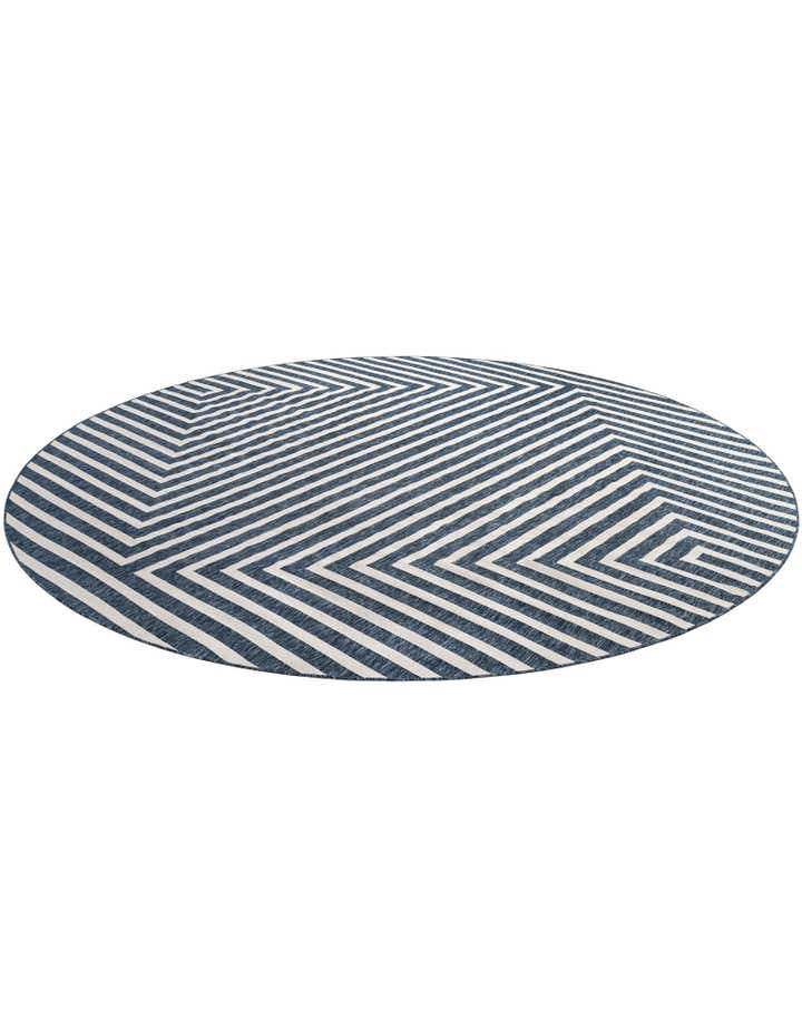 13' x 13' Easy-Clean Modern Indoor / Outdoor Round Rug