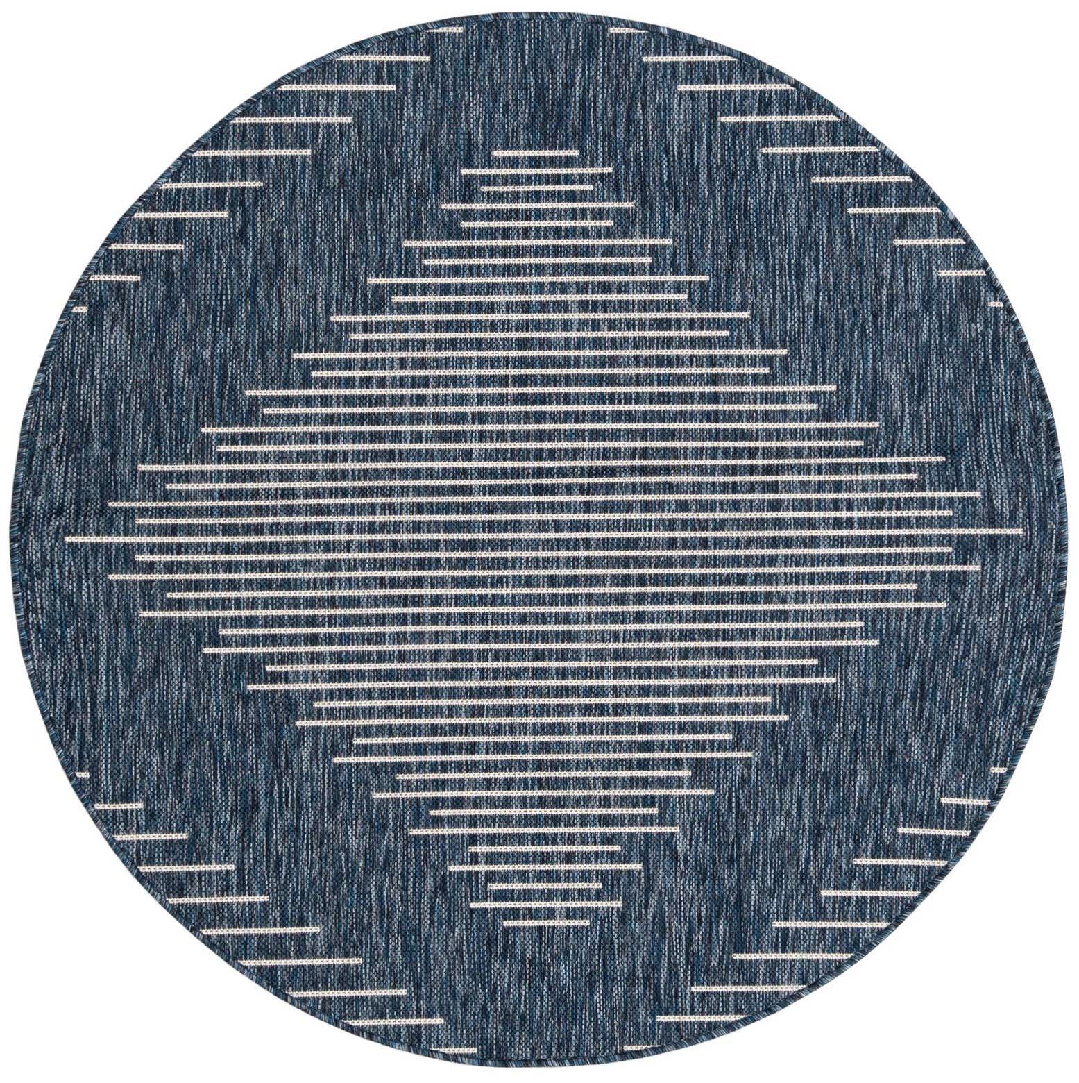 4' x 4' 5 Easy-Clean Modern Indoor / Outdoor Round Rug
