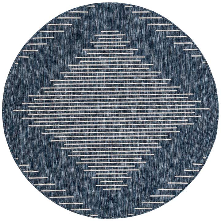 4' x 4' 5 Easy-Clean Modern Indoor / Outdoor Round Rug
