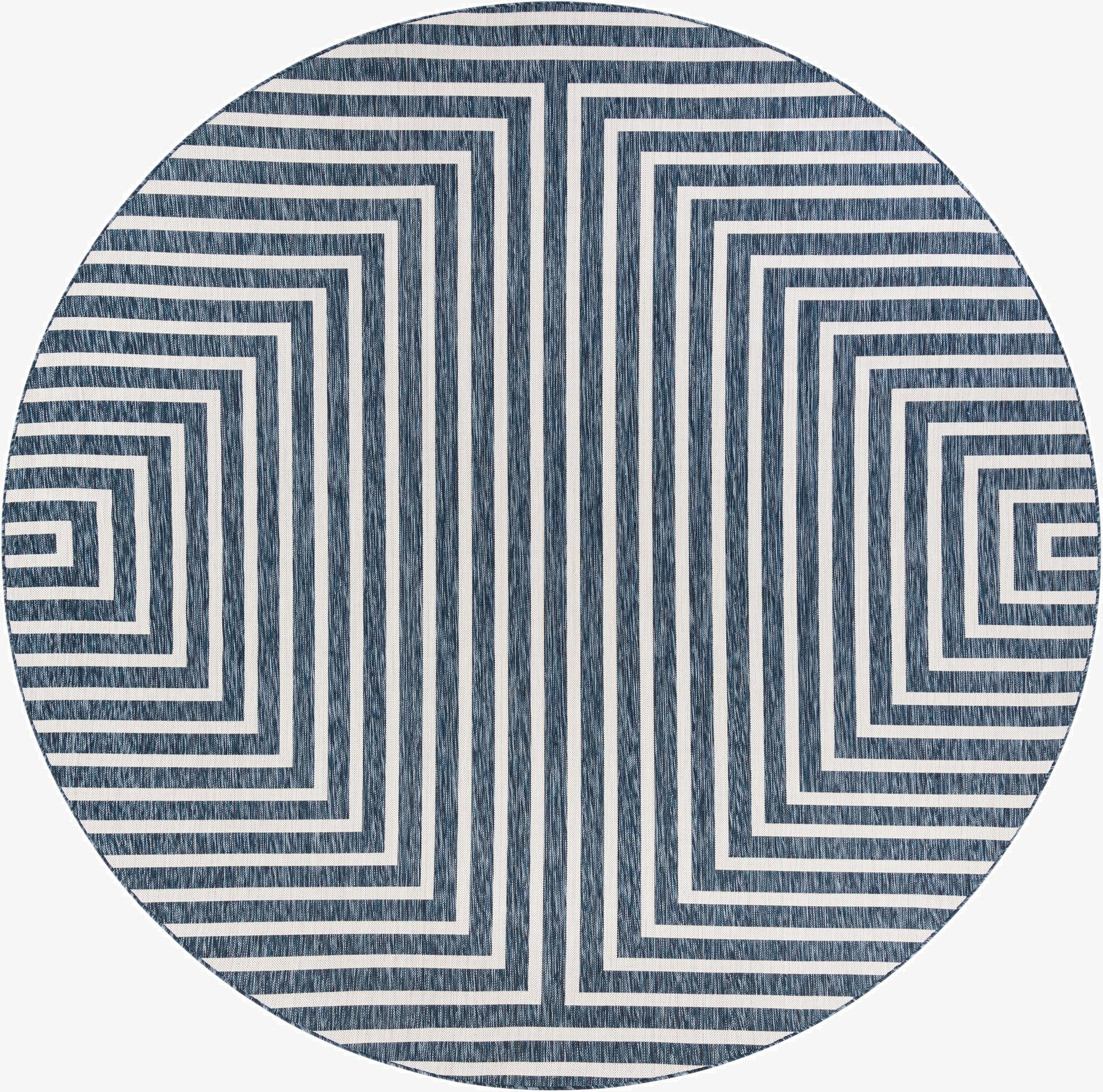 10' x 10'  Washable Modern Indoor / Outdoor Round Rug