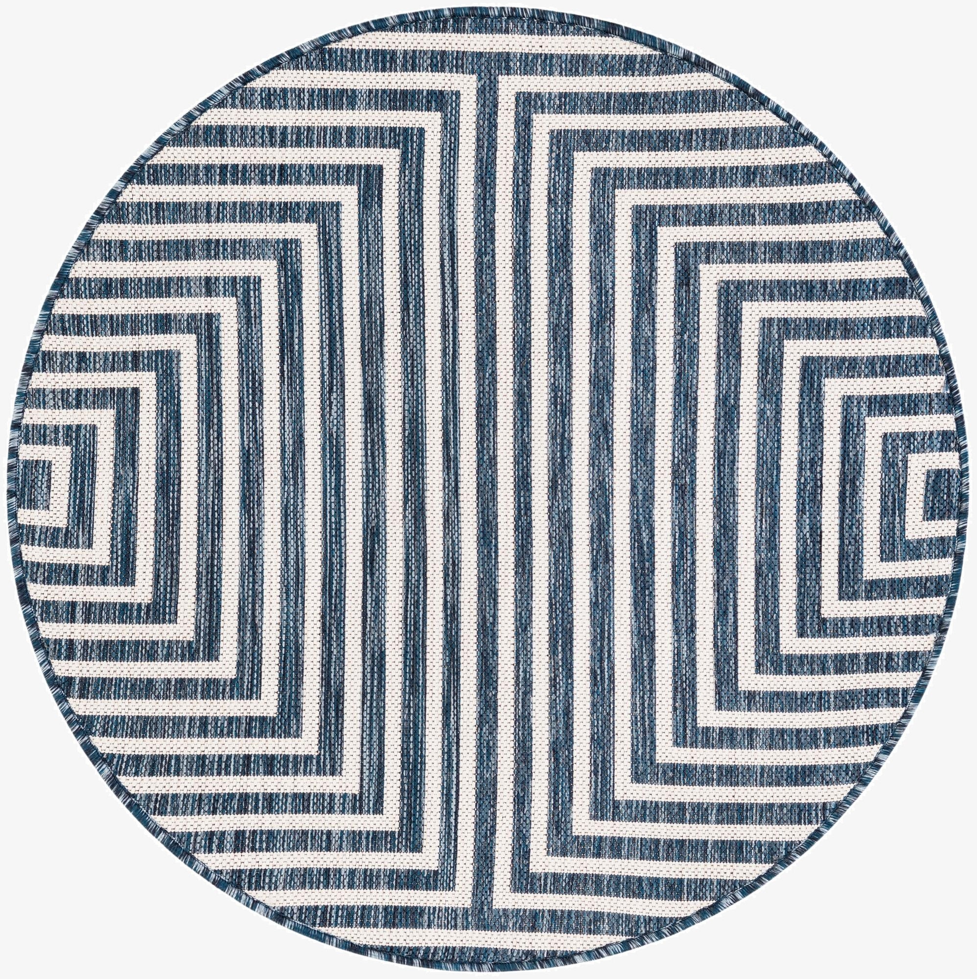 3' x 3'  Washable Modern Indoor / Outdoor Round Rug