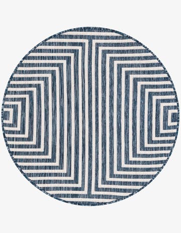 3' x 3' Easy-Clean Modern Indoor / Outdoor Round Rug