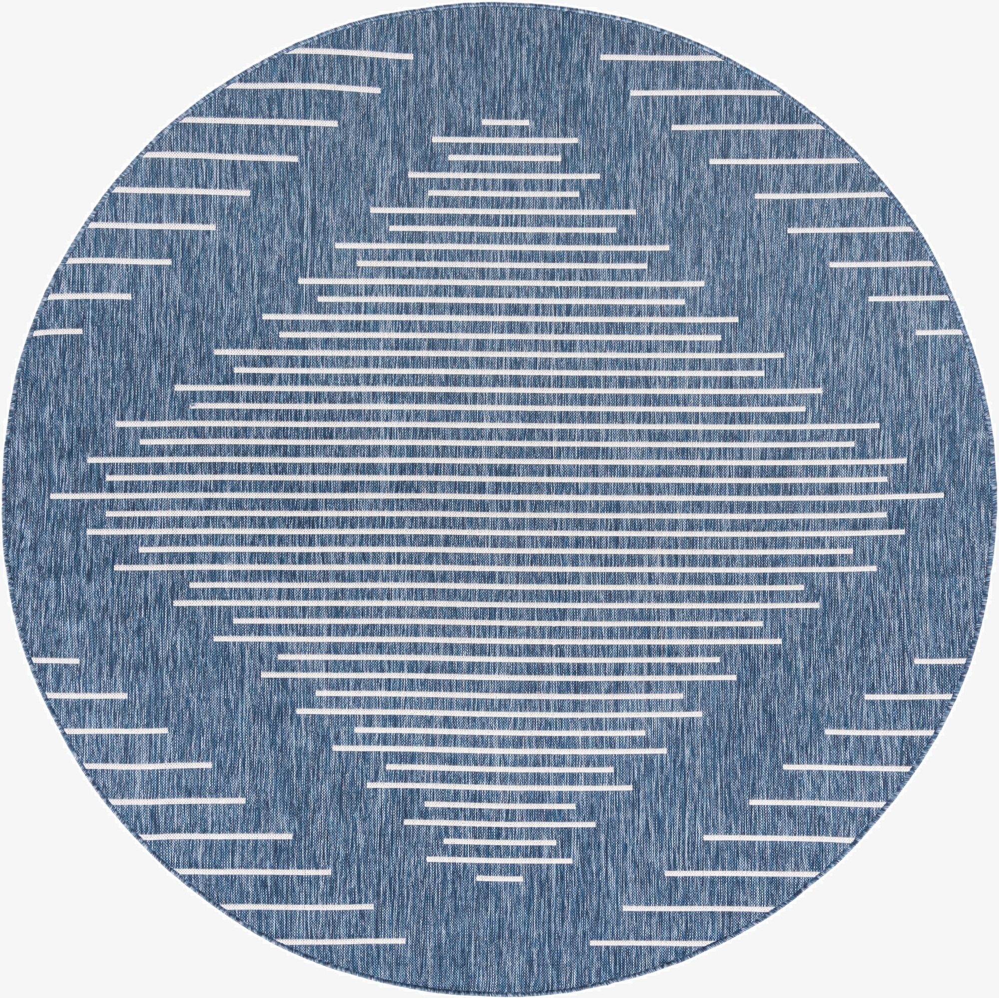 7' 10 x 7' 10  Washable Modern Indoor / Outdoor Round Rug