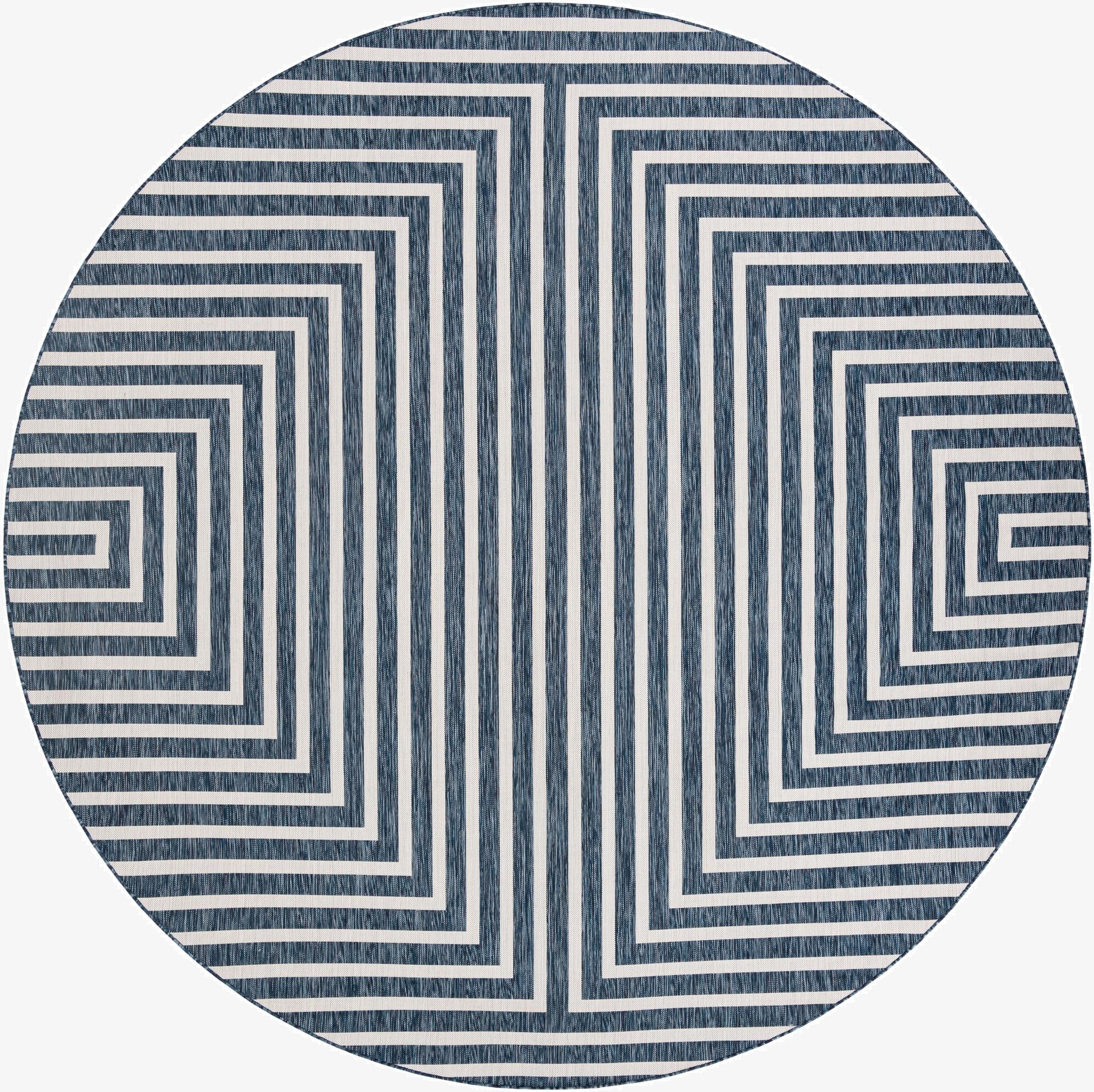 12' x 12'  Washable Modern Indoor / Outdoor Round Rug