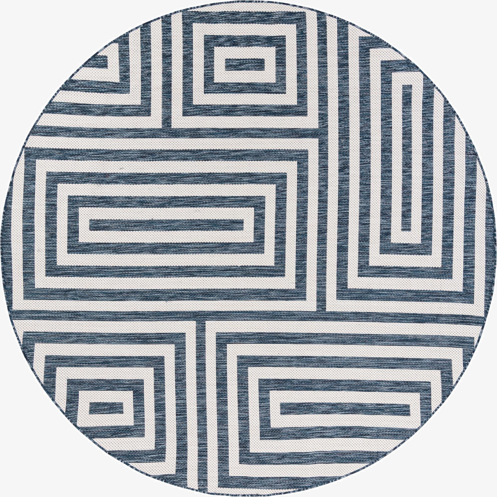 7' 10 x 7' 10  Washable Modern Indoor / Outdoor Round Rug