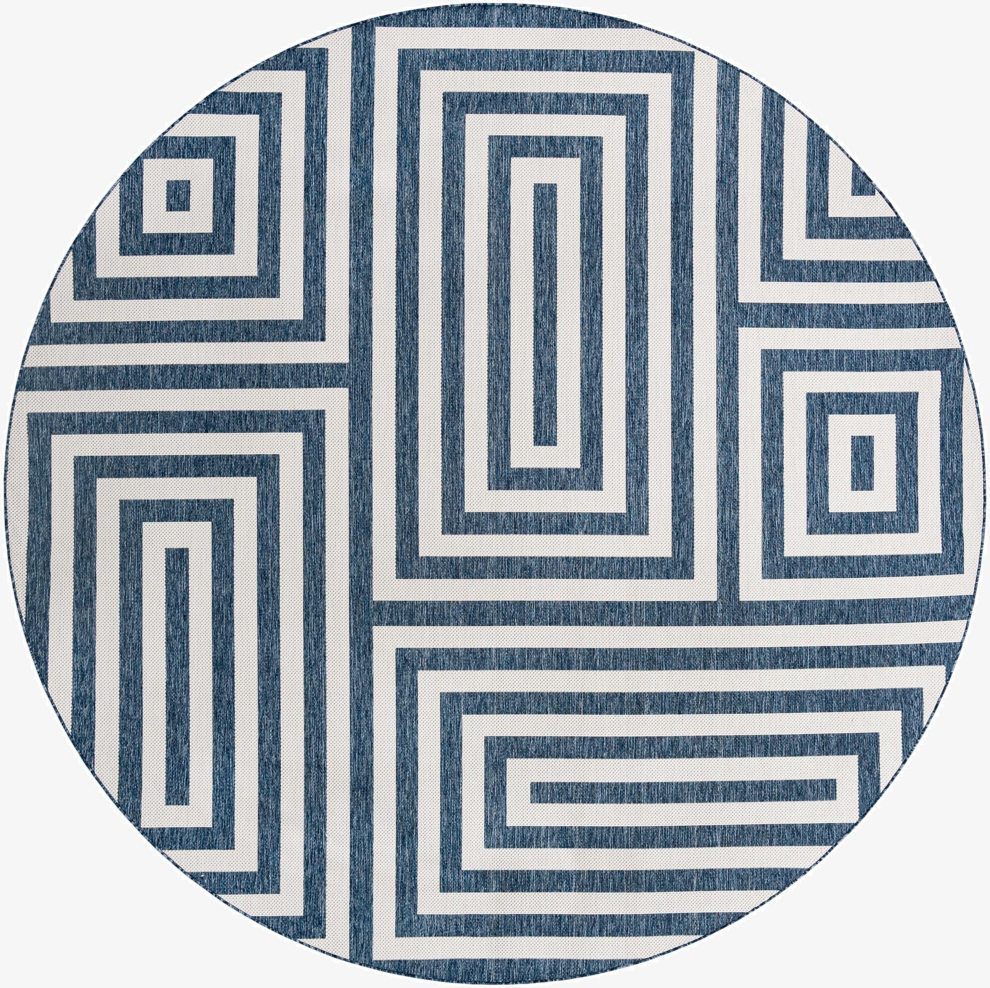 12' x 12'  Washable Modern Indoor / Outdoor Round Rug