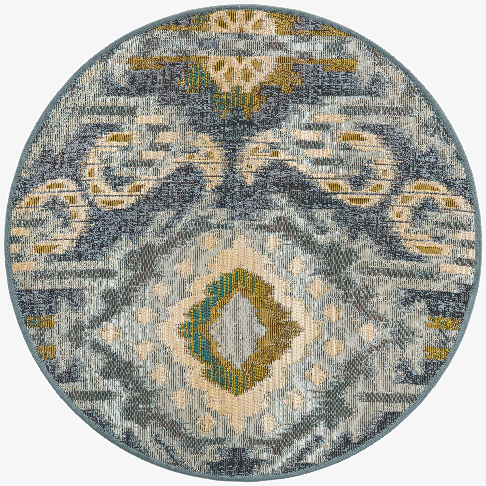 2' 7 x 2' 7  Washable Modern Indoor / Outdoor Round Rug