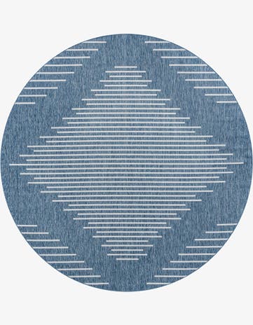 13' x 13' Easy-Clean Modern Indoor / Outdoor Round Rug