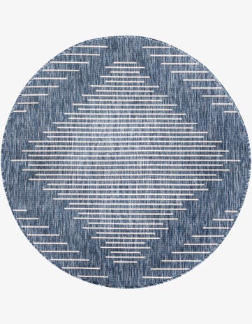 4' x 4' Easy-Clean Modern Indoor / Outdoor Round Rug