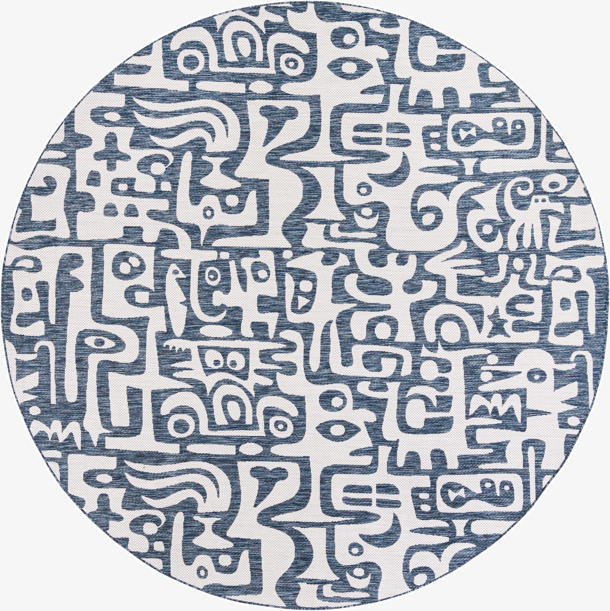 Primary image 10' x 10'  Washable Modern Indoor / Outdoor Round Rug