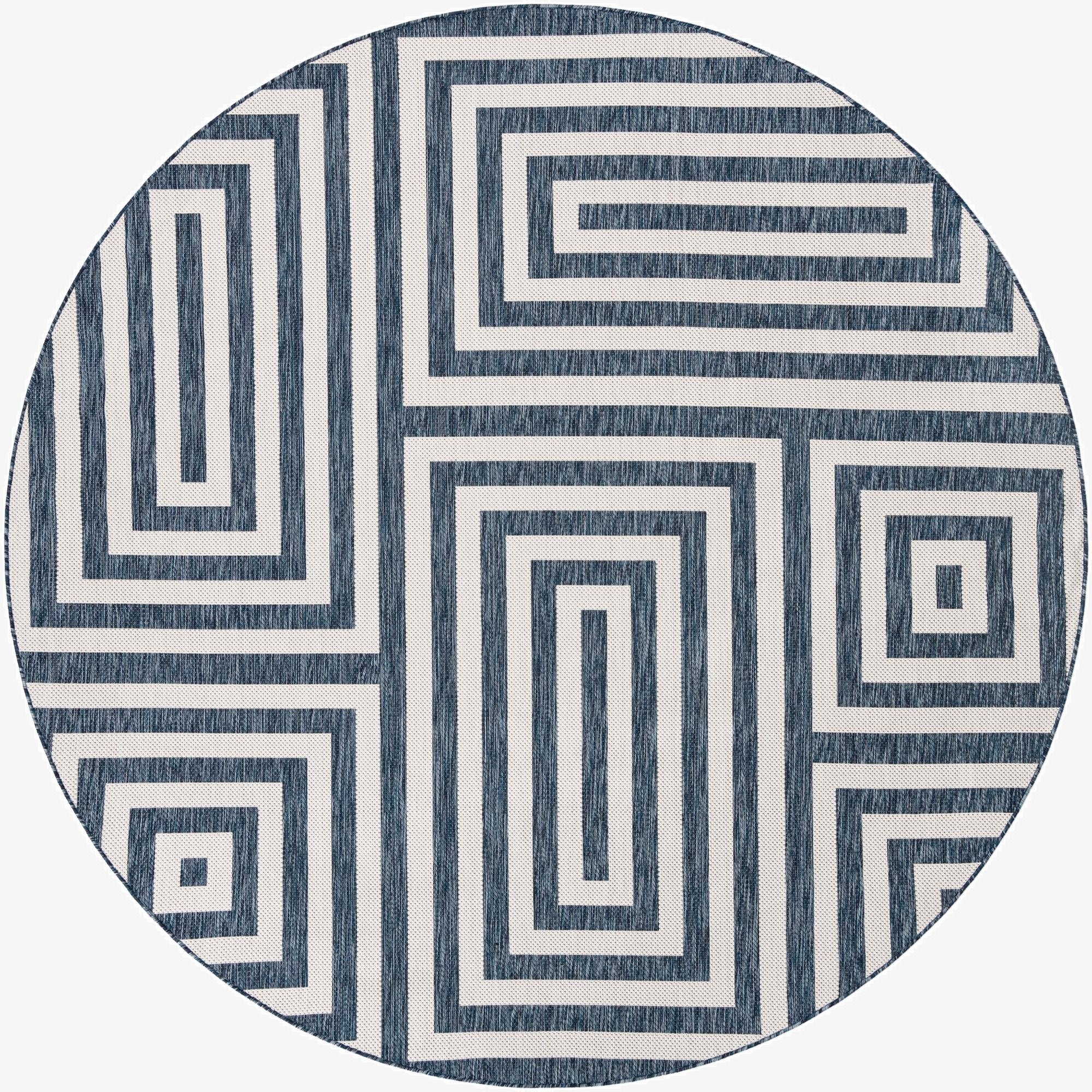 10' x 10'  Washable Modern Indoor / Outdoor Round Rug
