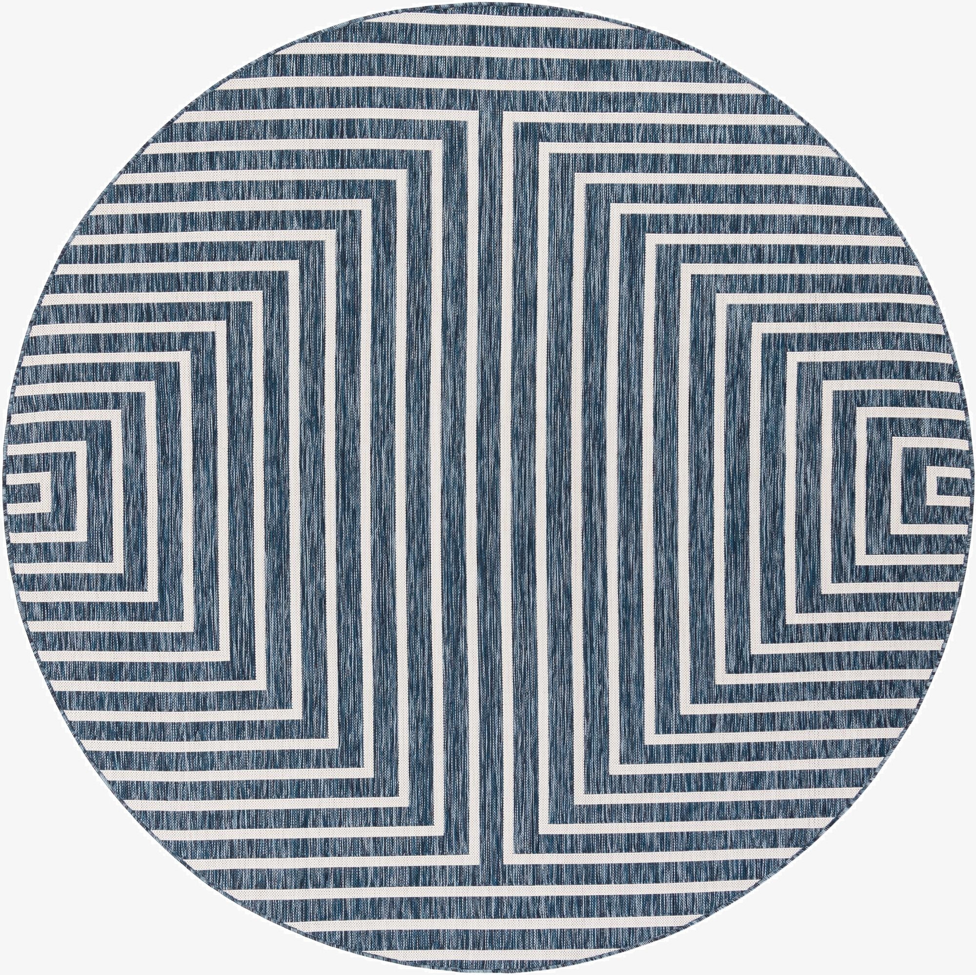 7' 10 x 7' 10  Washable Modern Indoor / Outdoor Round Rug