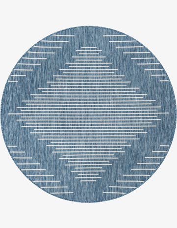 6' x 6' Easy-Clean Modern Indoor / Outdoor Round Rug
