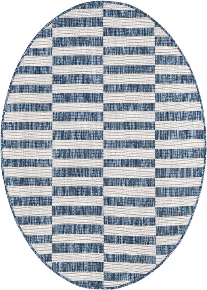 4' x 4' Easy-Clean Ribbon Indoor / Outdoor Round Rug