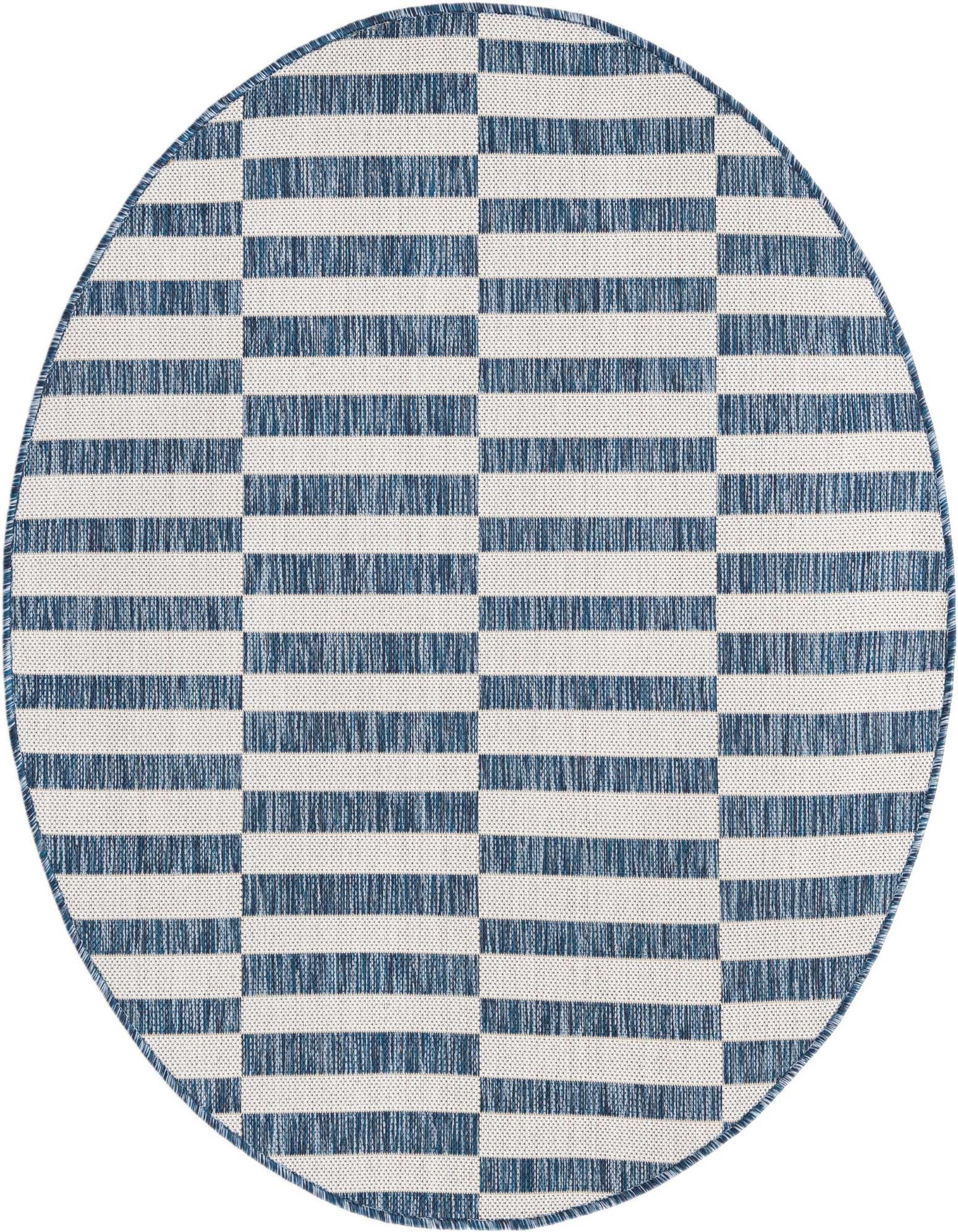 4' x 4' Easy-Clean Ribbon Indoor / Outdoor Round Rug