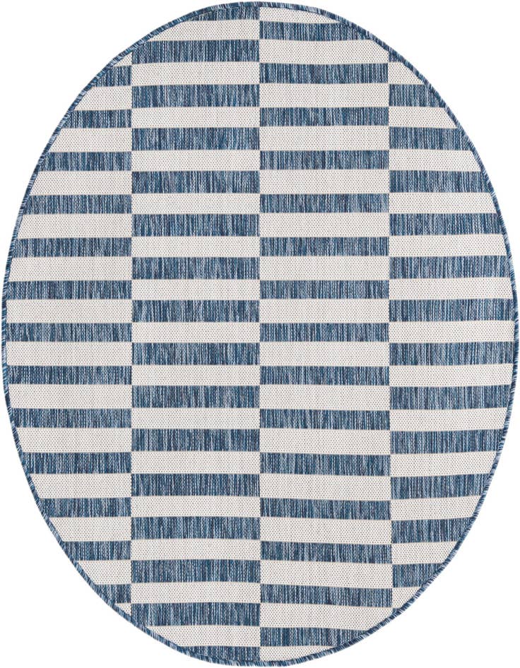 Detail image of 4' x 4' Easy-Clean Ribbon Indoor / Outdoor Round Rug