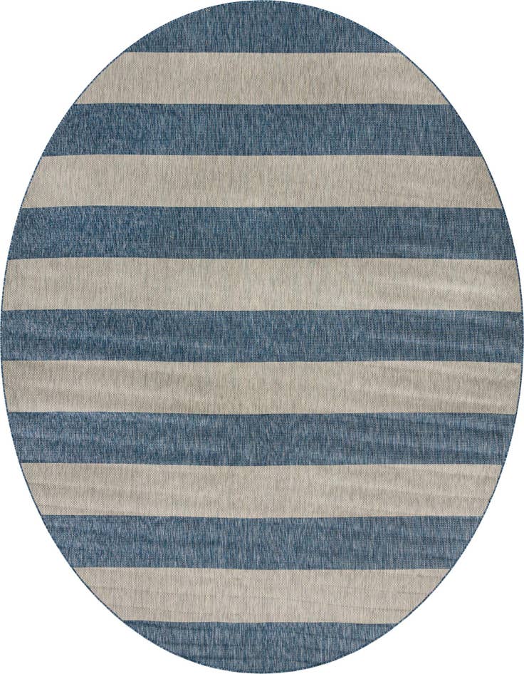 Detail image of 13' x 13' Easy-Clean Ribbon Indoor / Outdoor Round Rug