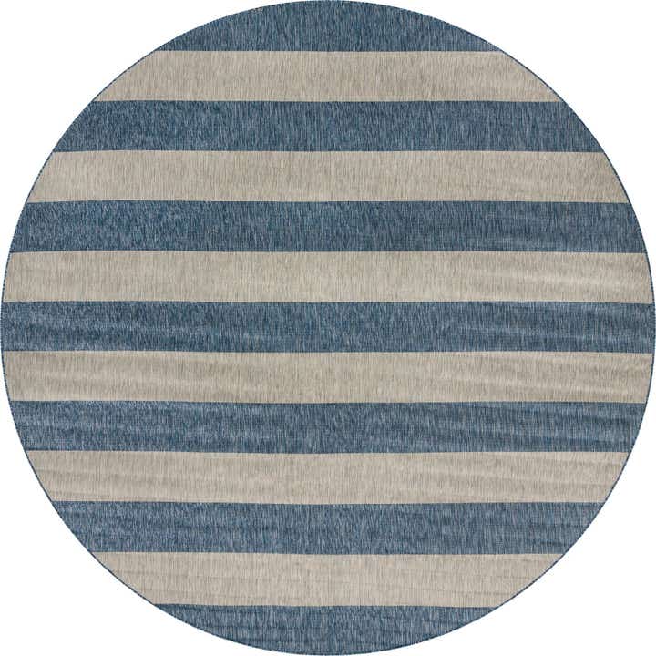 13' x 13' Easy-Clean Ribbon Indoor / Outdoor Round Rug