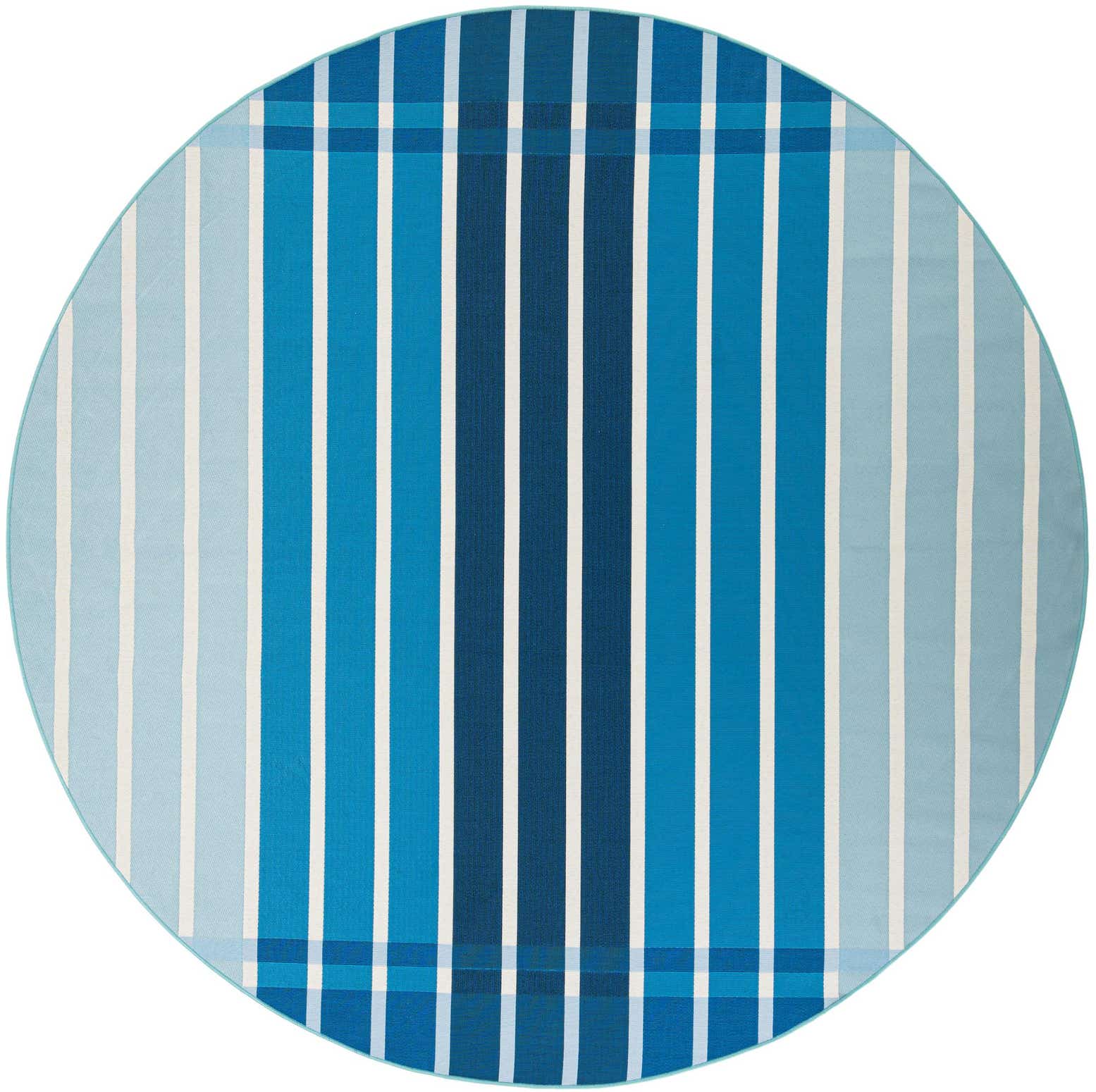 10' x 10' Easy-Clean Ribbon Indoor / Outdoor Round Rug