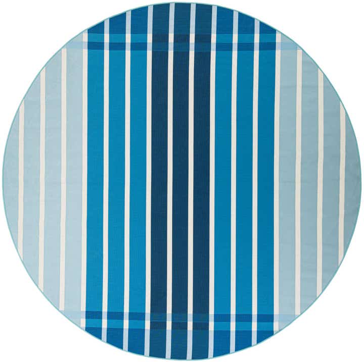 10' x 10' Easy-Clean Ribbon Indoor / Outdoor Round Rug