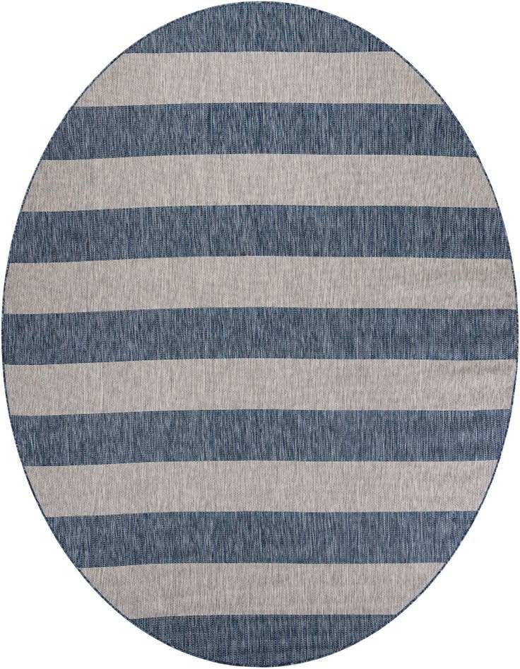 Detail image of 10' x 10' Easy-Clean Ribbon Indoor / Outdoor Round Rug